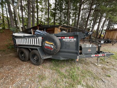 Used USED 2026 PROSPECTOR 10K 6X12 DUMP TRAILER WITH 2' WALLS WITH ALUMINUM RAMPS ($728 DOWN ON RTO)