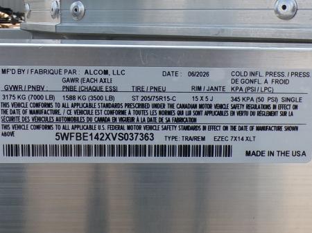 New 2027 E-Z Hauler 7 x 14 XLT Cargo / Enclosed Trailer