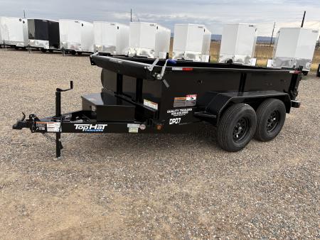 New 2026 Top Hat Trailers DP07 5'x10' 7k GVWR Dump Trailer