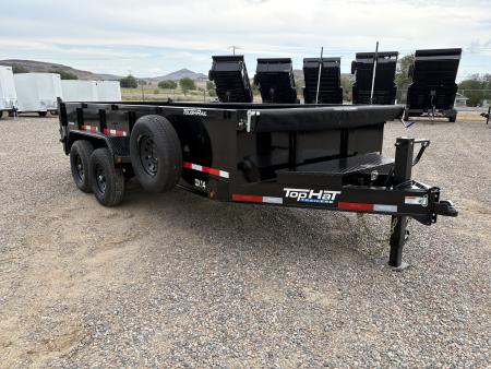 New 2026 Top Hat Trailers DX14 7x16X2 Dump Trailer
