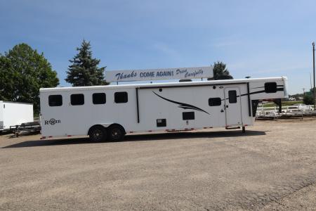 Used 2015 Bison Trailers 4 Horse LQ Trailer