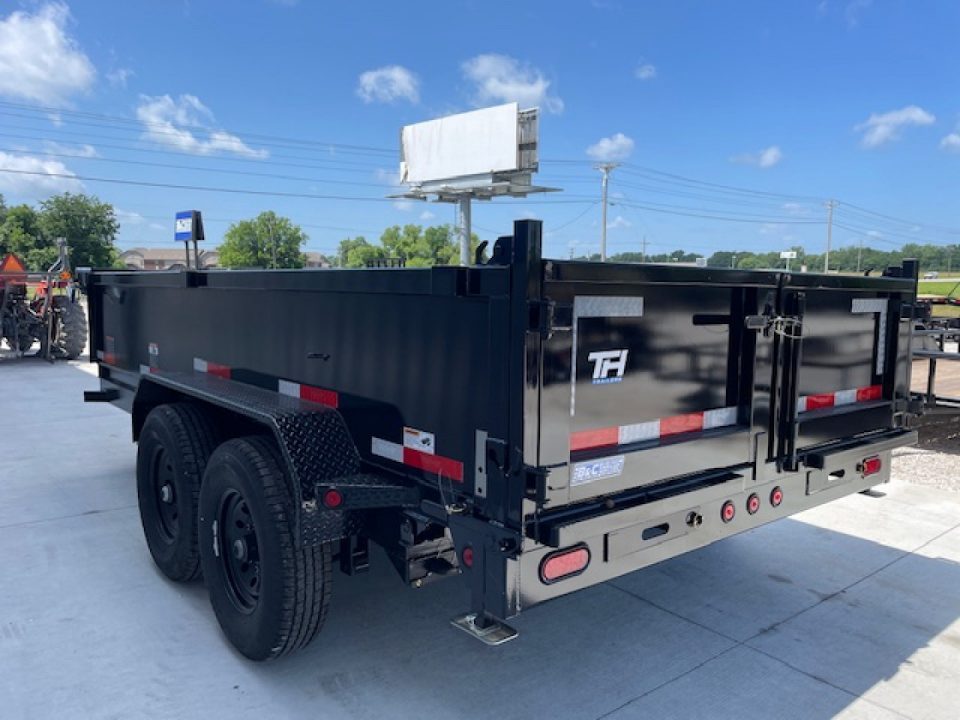 New 2026 TOP HAT 83X14 BUMPER PULL DUMP TRAILER (2) TANDEM 7000# AXLES,2' WALLS