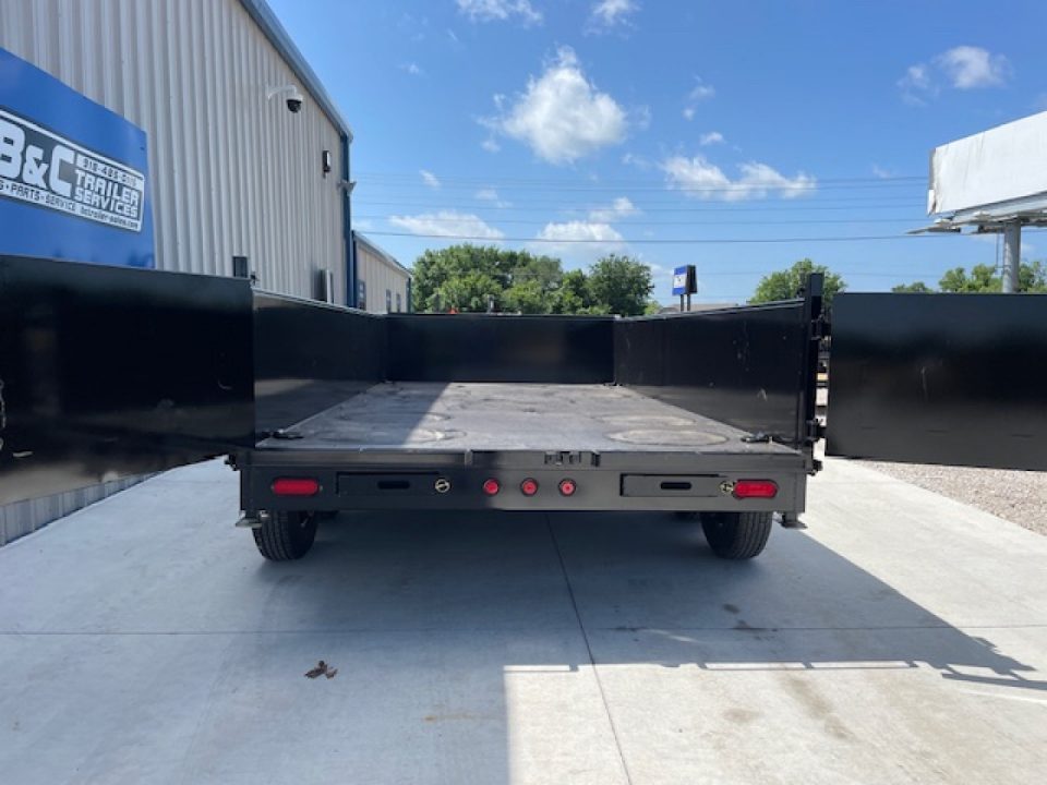 New 2026 TOP HAT 83X14 BUMPER PULL DUMP TRAILER (2) TANDEM 7000# AXLES,2' WALLS