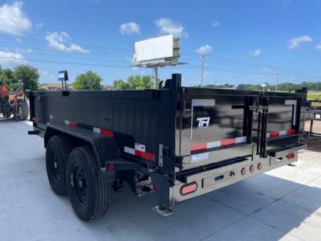 New 2026 TOP HAT 83X14 BUMPER PULL DUMP TRAILER (2) TANDEM 7000# AXLES,2' WALLS