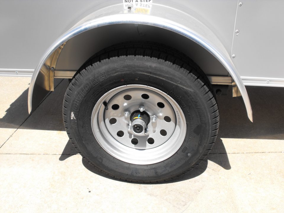 New Enclosed Trailer 4 X 8 Ramp Door 5' Int 080 Skin Silver Mist