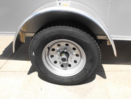 New Enclosed Trailer 4 X 8 Ramp Door 5' Int 080 Skin Silver Mist