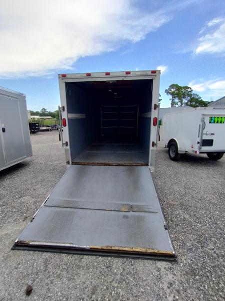 Used 2012 7' x 16' White Enclosed Trailer Dual Axle