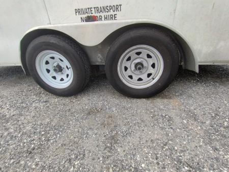 Used 2012 7' x 16' White Enclosed Trailer Dual Axle