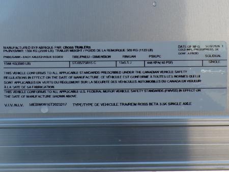 New 2026 Cross Trailers BETA 5 X 8 Cargo / Enclosed Trailer