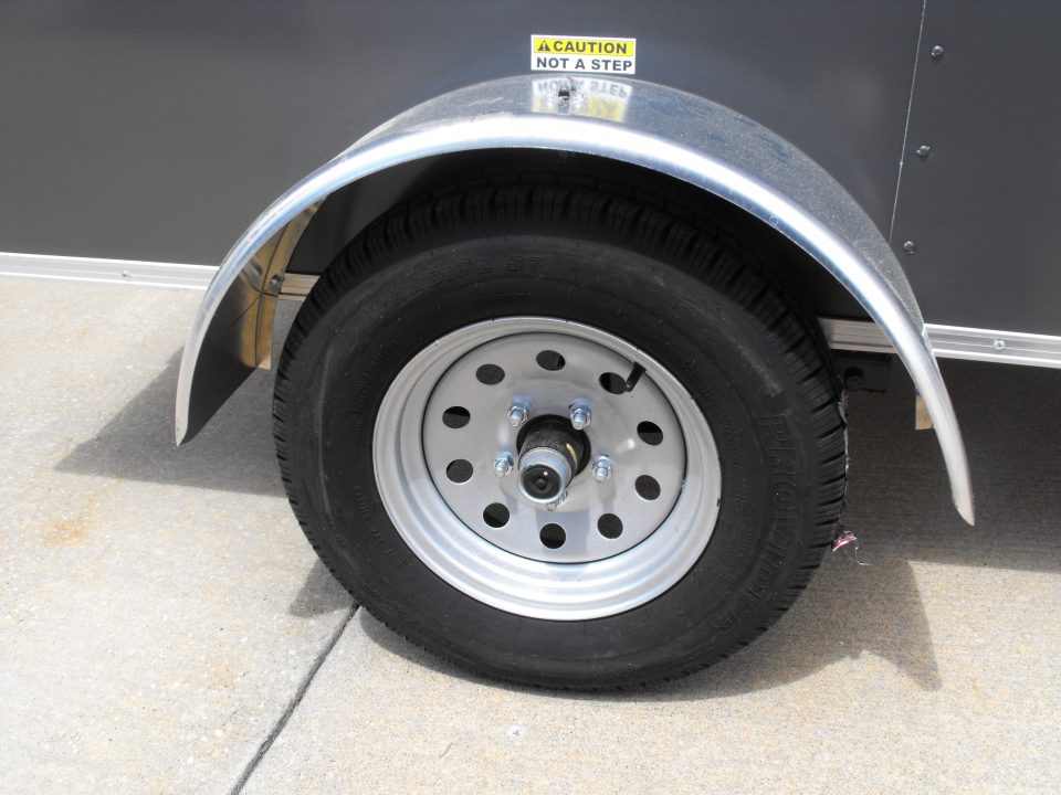 New Enclosed Trailer 4 X 8 Ramp Door 5' Int 080 Skin Charcoal
