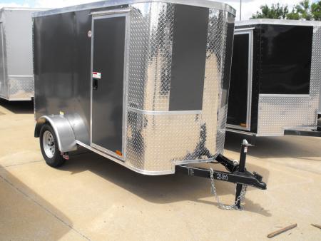 New Enclosed Trailer 4 X 8 Barn Door 5' Int 080 Skin Charcoal