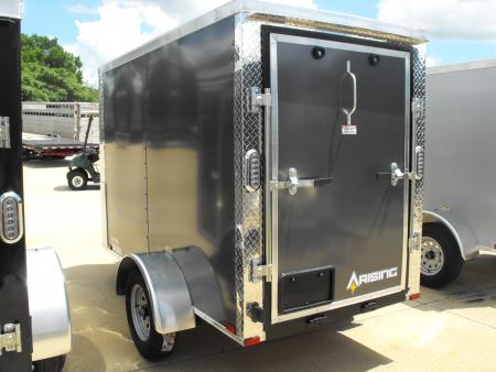 New Enclosed Trailer 4 X 8 Ramp Door 5' Int 080 Skin Charcoal