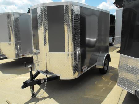 New Enclosed Trailer 4 X 8 Ramp Door 5' Int 080 Skin Charcoal