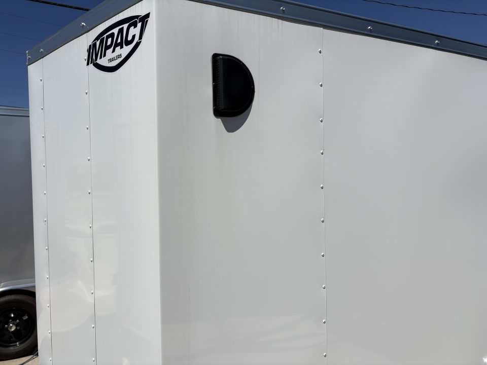 New 2027 Impact Trailers 6X12 QUAKE RAMP DOOR WHITE Cargo / Enclosed Trailer