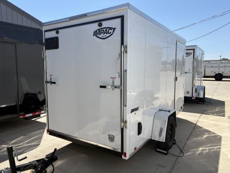 New 2027 Impact Trailers 6X12 QUAKE RAMP DOOR WHITE Cargo / Enclosed Trailer