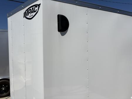 New 2027 Impact Trailers 6X12 QUAKE RAMP DOOR WHITE Cargo / Enclosed Trailer