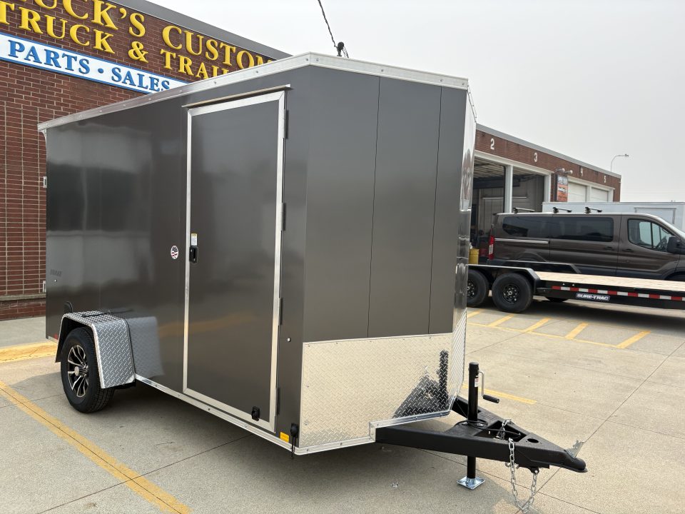 New 2027 Impact Trailers 6X12 QUAKE RAMP DOOR CHARCOAL Cargo / Enclosed Trailer