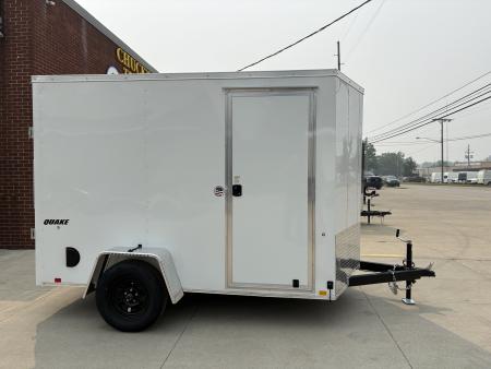 New 2027 Impact Trailers 6X10 QUAKE RAMP DOOR WHITE Cargo / Enclosed Trailer