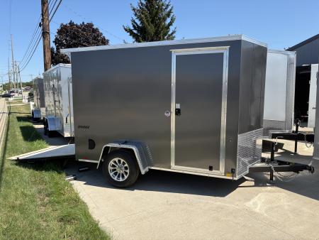 New 2027 Impact Trailers 6X10 QUAKE RAMP DOOR CHARCOAL Cargo / Enclosed Trailer