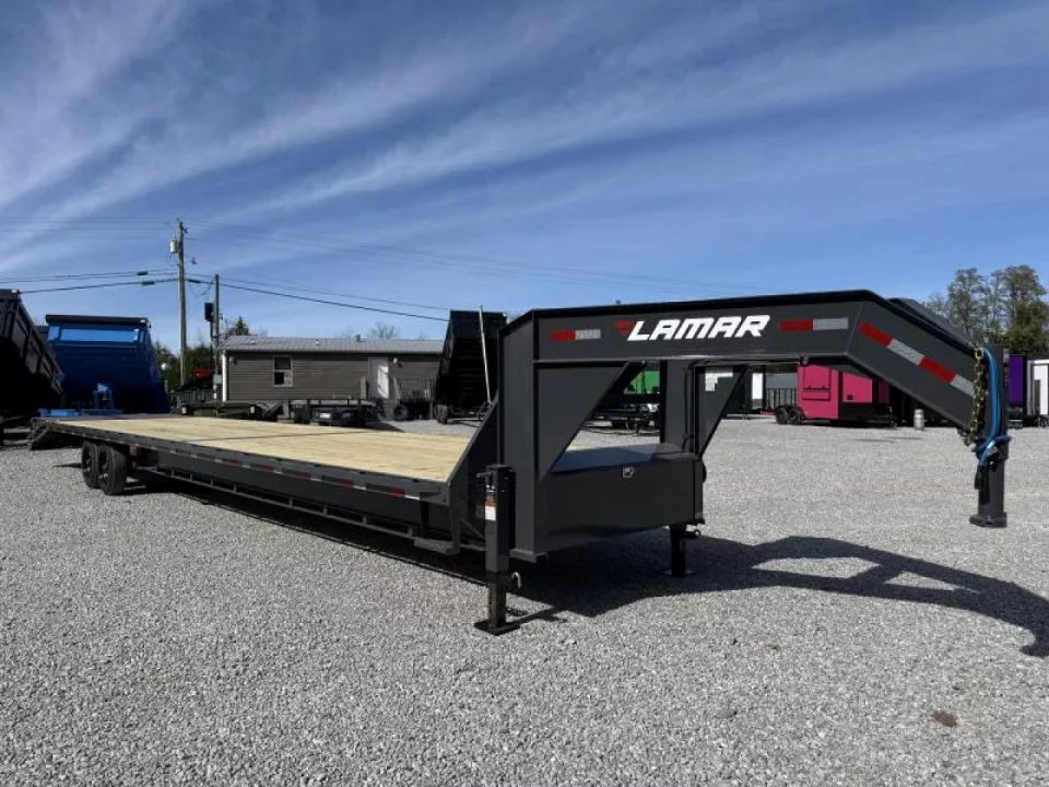 New 2027 Lamar Trailers 102X40 16k GVWR MEGA RAMPS Flatbed Trailer