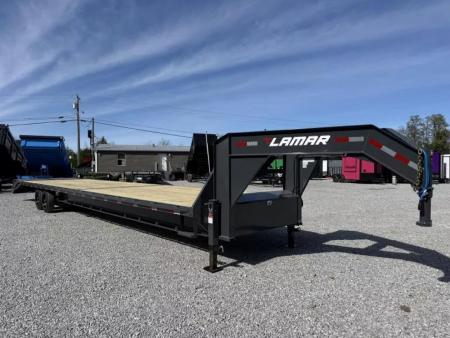 New 2027 Lamar Trailers 102X40 16k GVWR MEGA RAMPS Flatbed Trailer