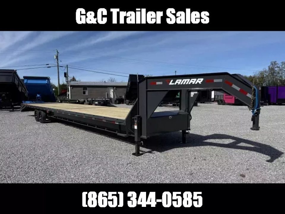 New 2027 Lamar Trailers 102X40 16k GVWR MEGA RAMPS Flatbed Trailer