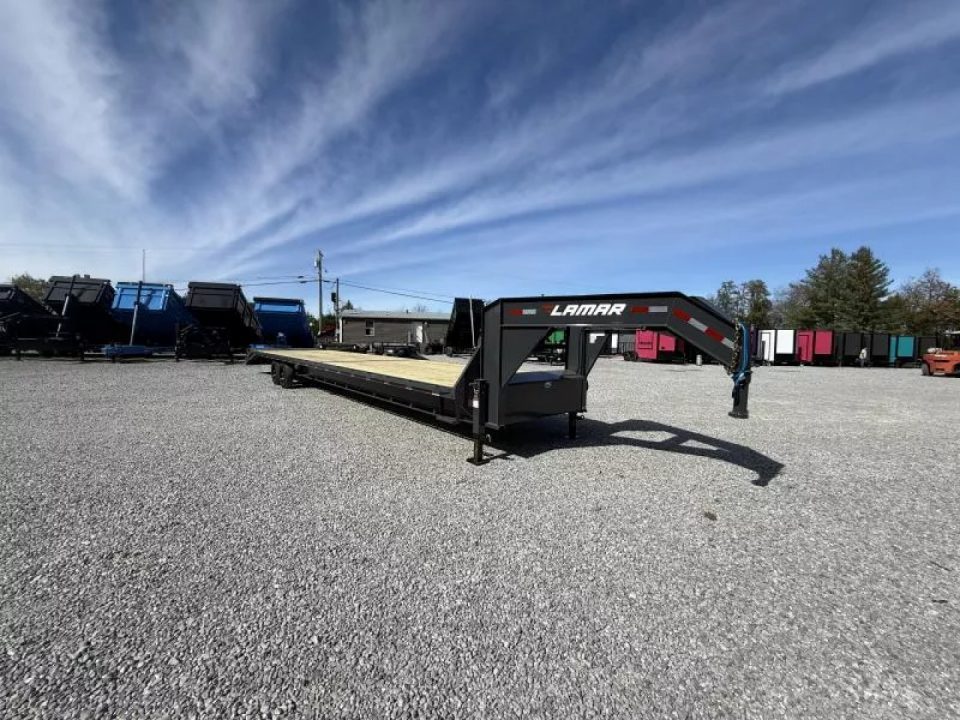 New 2027 Lamar Trailers 102X40 16k GVWR MEGA RAMPS Flatbed Trailer