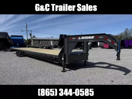 New 2027 Lamar Trailers 102X40 16k GVWR MEGA RAMPS Flatbed Trailer