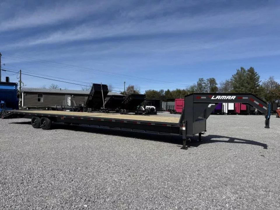 New 2027 Lamar Trailers 102X40 16k GVWR MEGA RAMPS Flatbed Trailer