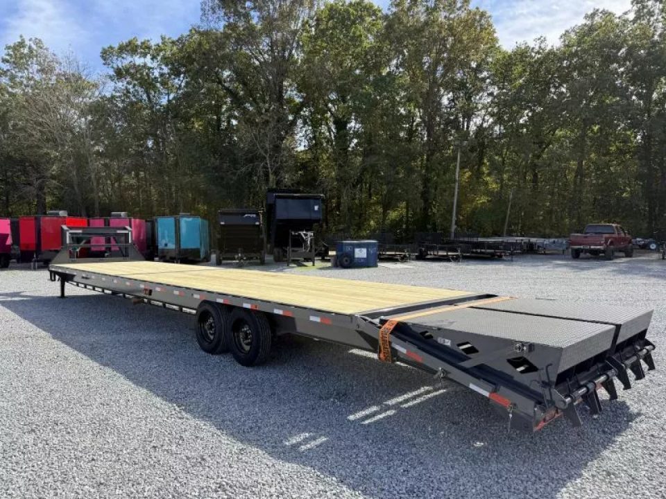 New 2027 Lamar Trailers 102X40 16k GVWR MEGA RAMPS Flatbed Trailer