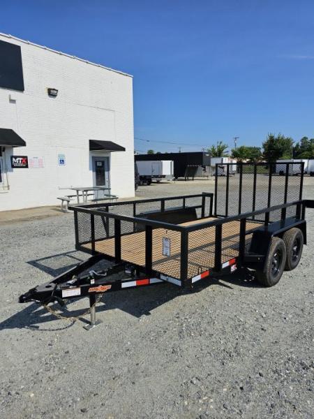 New 2026 Down 2 Earth Trailers 6x12 w/ Tandem Axle, 24  Expanded Metal Sides Gate Utility Trailer