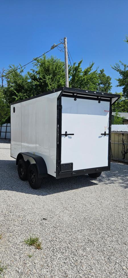 New 2026 Family Trailer 6X12 Tandem Axles Cargo / Enclosed Trailer_ Screwless Exterior- Blackout Pkg.-Rear Spoiler