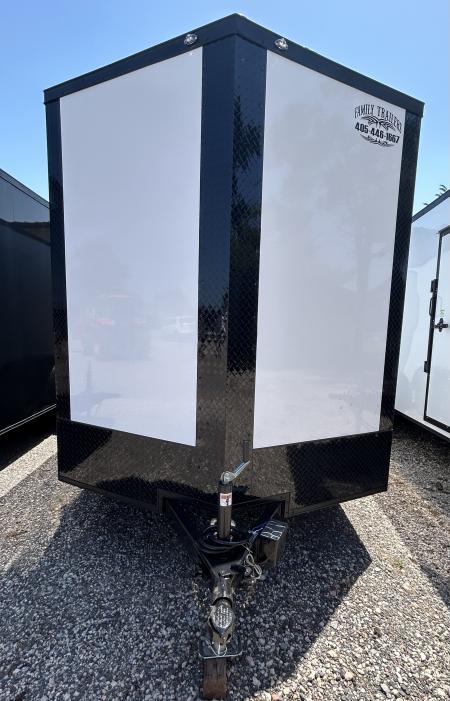 New 2026 Family Trailer 7x16 Tandem Axles Cargo / Enclosed Trailer- Screwless Exterior- Blackout Pkg.- Rear Spoiler