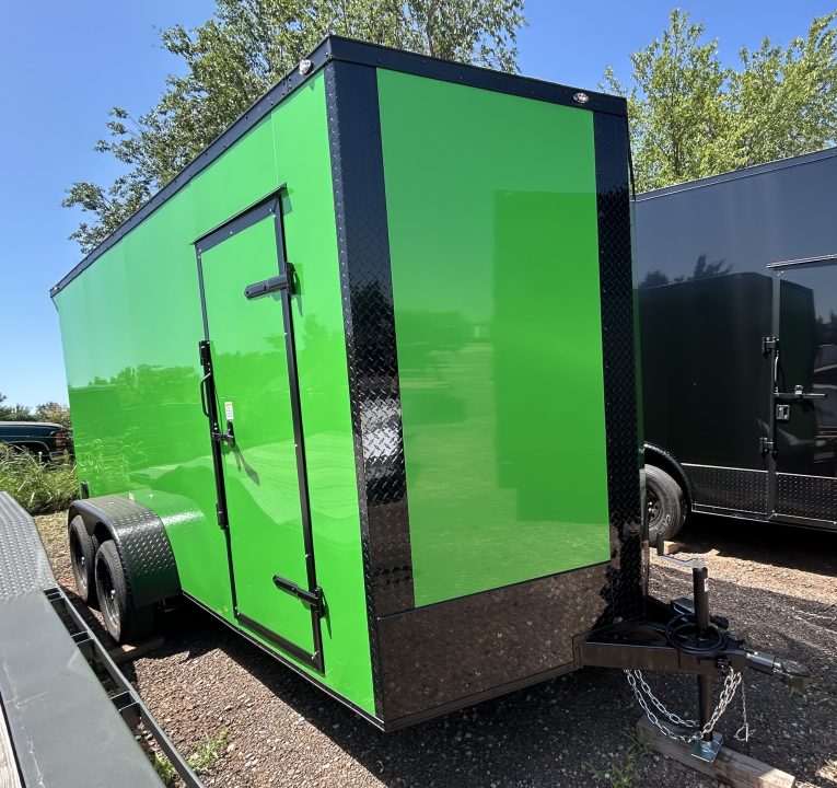New 2026 Family Trailer 7x16 Tandem Axle Cargo / Enclosed Trailer- Screwless Exterior- Blackout Pkg.- Rear Spoiler