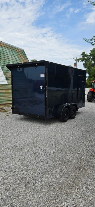 New 2026 Family Trailer 7x14 Tandem Axle Cargo / Enclosed Trailer- Screwless Exterior- Blackout Pkg- Rear Spoiler