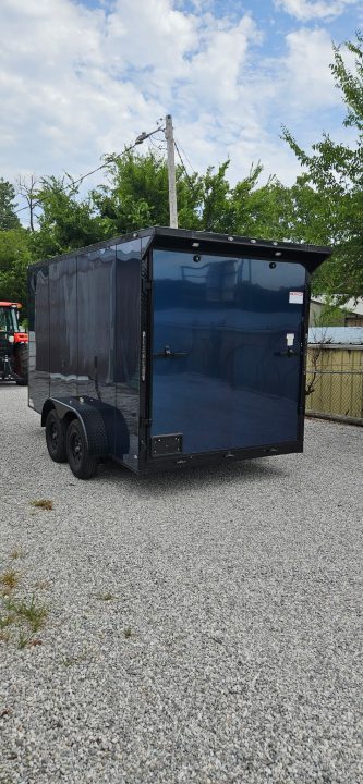 New 2026 Family Trailer 7x14 Tandem Axle Cargo / Enclosed Trailer- Screwless Exterior- Blackout Pkg- Rear Spoiler