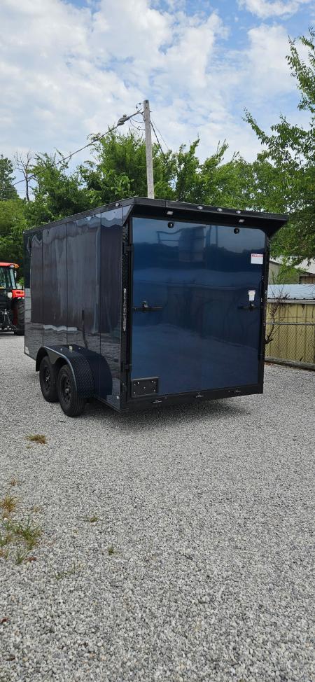 New 2026 Family Trailer 7x14 Tandem Axle Cargo / Enclosed Trailer- Screwless Exterior- Blackout Pkg- Rear Spoiler
