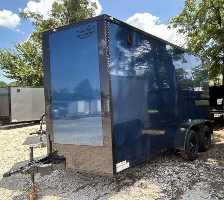 New 2026 Family Trailer 7x14 Tandem Axle Cargo / Enclosed Trailer- Screwless Exterior- Blackout Pkg- Rear Spoiler