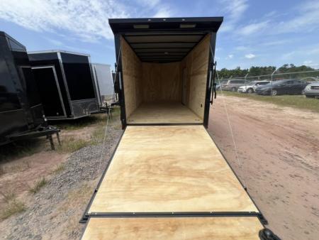 New 2027 Titanium 7x14 Tandem Axle Enclosed Cargo Trailer – Black Polycore Blackout Package Rear Spoiler