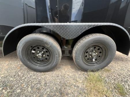 New 2027 Titanium 7x14 Tandem Axle Enclosed Cargo Trailer – Black Polycore Blackout Package Rear Spoiler