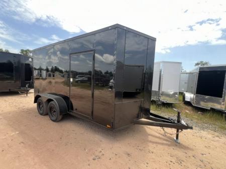 New 2027 Titanium 7x14 TA Enclosed Cargo Trailer Black Polycore Blackout Package Cargo / Enclosed Trailer