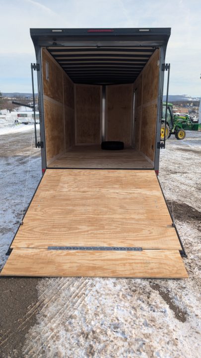 New 2027 Homesteader 7x16 Intrepid "OVERLAND" V-Nose Cargo Trailer w/ Ramp Door (84" INSIDE)
