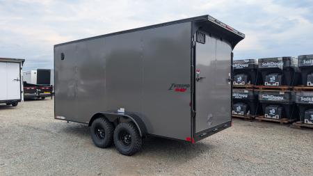 New 2027 Homesteader 7x16 Intrepid "OVERLAND" V-Nose Cargo Trailer w/ Ramp Door (84" INSIDE)