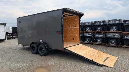 New 2027 Homesteader 7x16 Intrepid "OVERLAND" V-Nose Cargo Trailer w/ Ramp Door (84" INSIDE)
