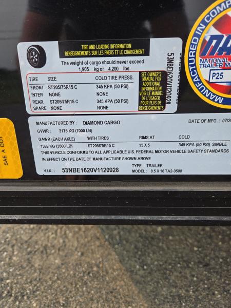 New 2027 Diamond Cargo 8.5X16 Cargo / Enclosed Trailer