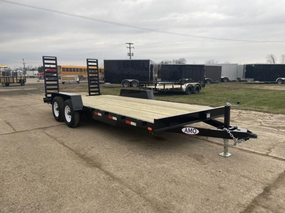 New 2026 AMO 82x18 Skidsteer 10k Equipment Trailer