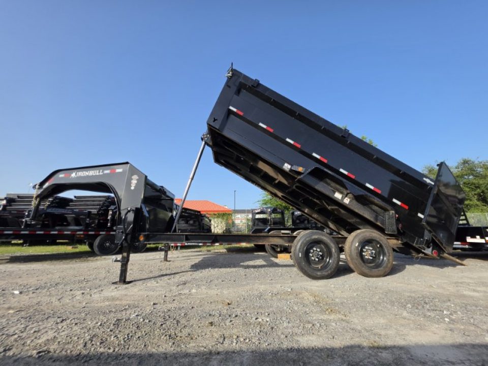 New 2026 Iron Bull DTG8316082 Dump Trailer 83x16 4' Sides Gooseneck With 8k Axles 17.5 Wheels Telescopic