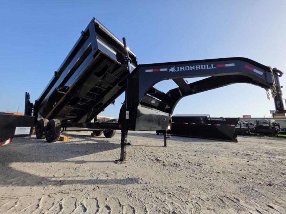 New 2026 Iron Bull DTG8316082 Dump Trailer 83x16 4' Sides Gooseneck With 8k Axles 17.5 Wheels Telescopic