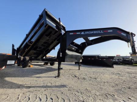 New 2026 Iron Bull DTG8316082 Dump Trailer 83x16 4' Sides Gooseneck With 8k Axles 17.5 Wheels Telescopic