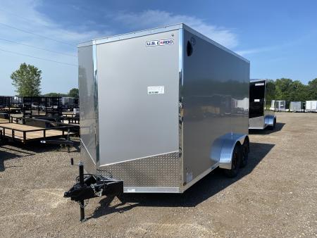 New 2027 US Cargo 7x14 V-Nose w/7ft Height & Ramp Door Cargo / Enclosed Trailer